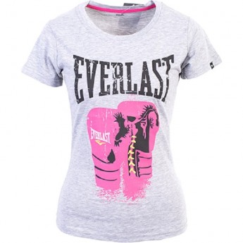 Футболка жен. EVERLAST LOGO PROTEX GLOVES XS серая Футболка жен. EVERLAST LOGO PROTEX GLOVES XS серая