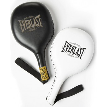 Лапы-ракетки EVERLAST 1910 LEATHER STRIKING PADDLES черные/белые
