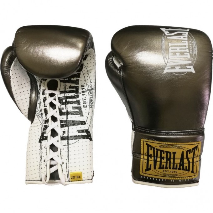 Перчатки боевые EVERLAST 1910 CLASSIC 10oz металлические P00001906 Перчатки боевые EVERLAST 1910 CLASSIC 10oz металлические P00001906