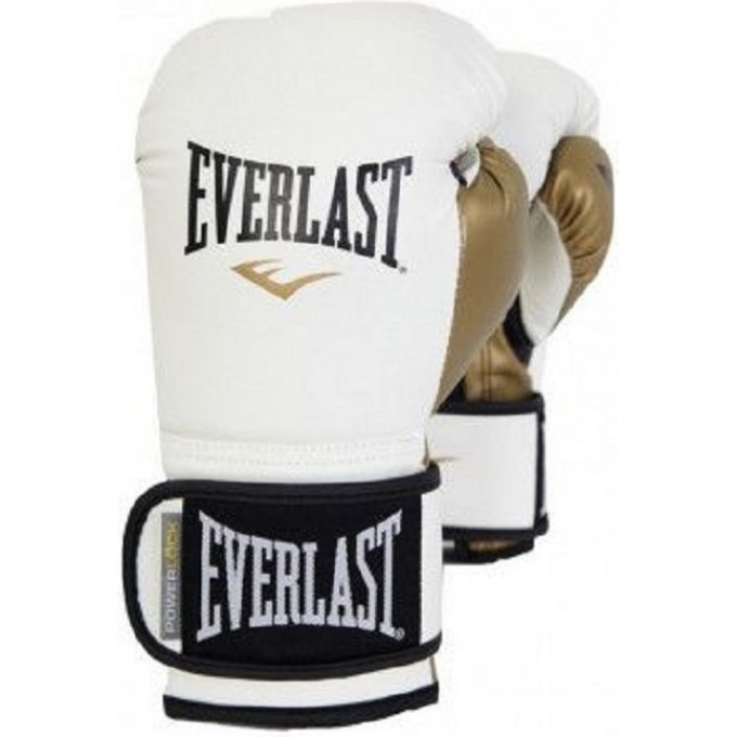 Перчатки боевые EVERLAST POWERLOCK 10oz бело/золотые P00000632 Перчатки боевые EVERLAST POWERLOCK 10oz бело/золотые P00000632