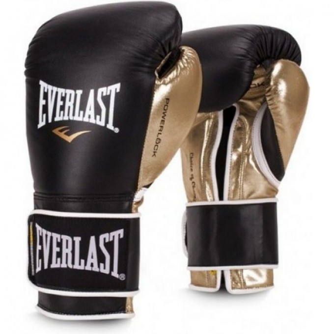 Перчатки боевые EVERLAST POWERLOCK 8oz черно/золотые P00000633 Перчатки боевые EVERLAST POWERLOCK 8oz черно/золотые P00000633