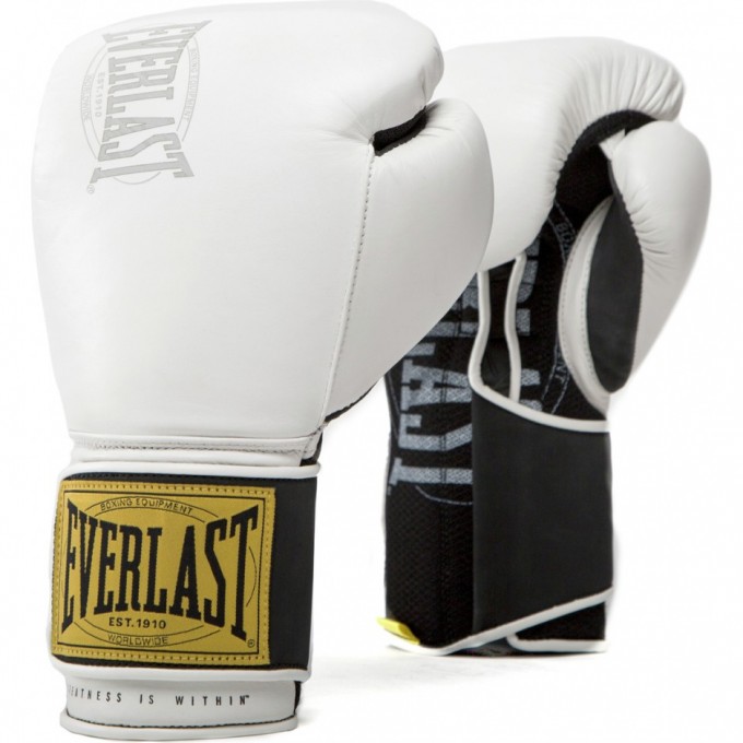 Перчатки тренировочные EVERLAST 1910 CLASSIC 10oz белые P00001705-10 Перчатки тренировочные EVERLAST 1910 CLASSIC 10oz белые P00001705-10