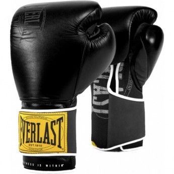 Перчатки тренировочные EVERLAST 1910 CLASSIC PU 10oz черные Перчатки тренировочные EVERLAST 1910 CLASSIC PU 10oz черные