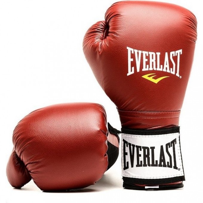 Перчатки тренировочные EVERLAST на липучке 10oz красные 141000U Перчатки тренировочные EVERLAST на липучке 10oz красные 141000U
