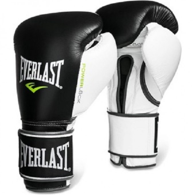 Перчатки тренировочные EVERLAST POWERLOCK 12oz черно/бело/зеленые 2200557 Перчатки тренировочные EVERLAST POWERLOCK 12oz черно/бело/зеленые 2200557