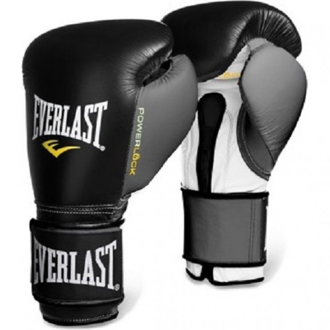 Перчатки тренировочные EVERLAST POWERLOCK 12oz черно/серые 2200555 Перчатки тренировочные EVERLAST POWERLOCK 12oz черно/серые 2200555