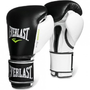 Перчатки тренировочные EVERLAST POWERLOCK 14oz черно/бело/зеленые Перчатки тренировочные EVERLAST POWERLOCK 14oz черно/бело/зеленые