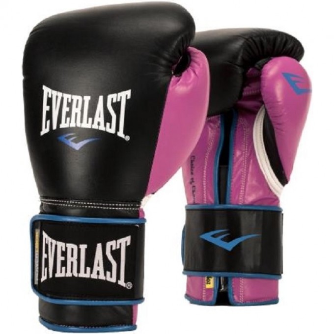 Перчатки тренировочные EVERLAST POWERLOCK PU 12oz черно/розовые P00000745 Перчатки тренировочные EVERLAST POWERLOCK PU 12oz черно/розовые P00000745