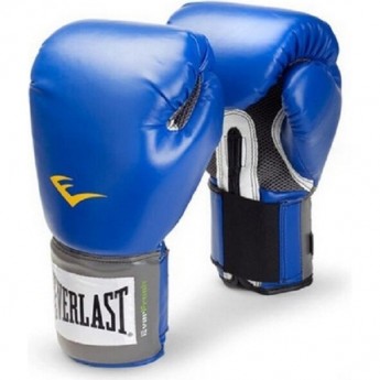 Перчатки тренировочные EVERLAST PU PRO STYLE ANTI-MB 16 oz синие Перчатки тренировочные EVERLAST PU PRO STYLE ANTI-MB 16 oz синие
