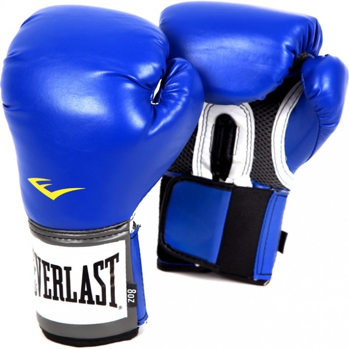 Перчатки тренировочные EVERLAST PU PRO STYLE ANTI-MB YOUTH синие 2208 Перчатки тренировочные EVERLAST PU PRO STYLE ANTI-MB YOUTH синие 2208