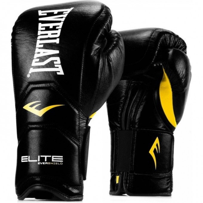 Перчатки тренировочные на липучке EVERLAST ELITE PRO 16oz черные P00000680 16 BK Перчатки тренировочные на липучке EVERLAST ELITE PRO 16oz черные P00000680 16 BK
